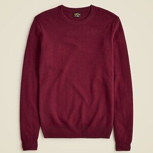 J Crew 100% Cashmere Crewneck Sweater in Burgundy
